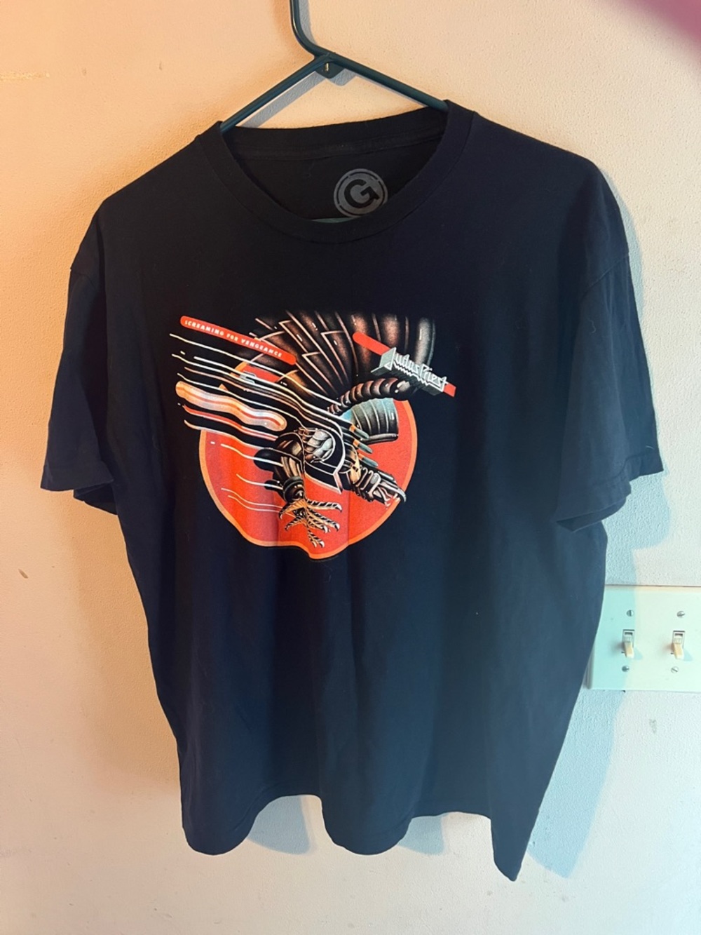 JUDAS PRIEST SCREAMING FOR VENGEANCE BAND TEE BLACK SIZE XL - Picture 2 of 5